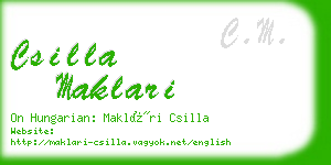 csilla maklari business card